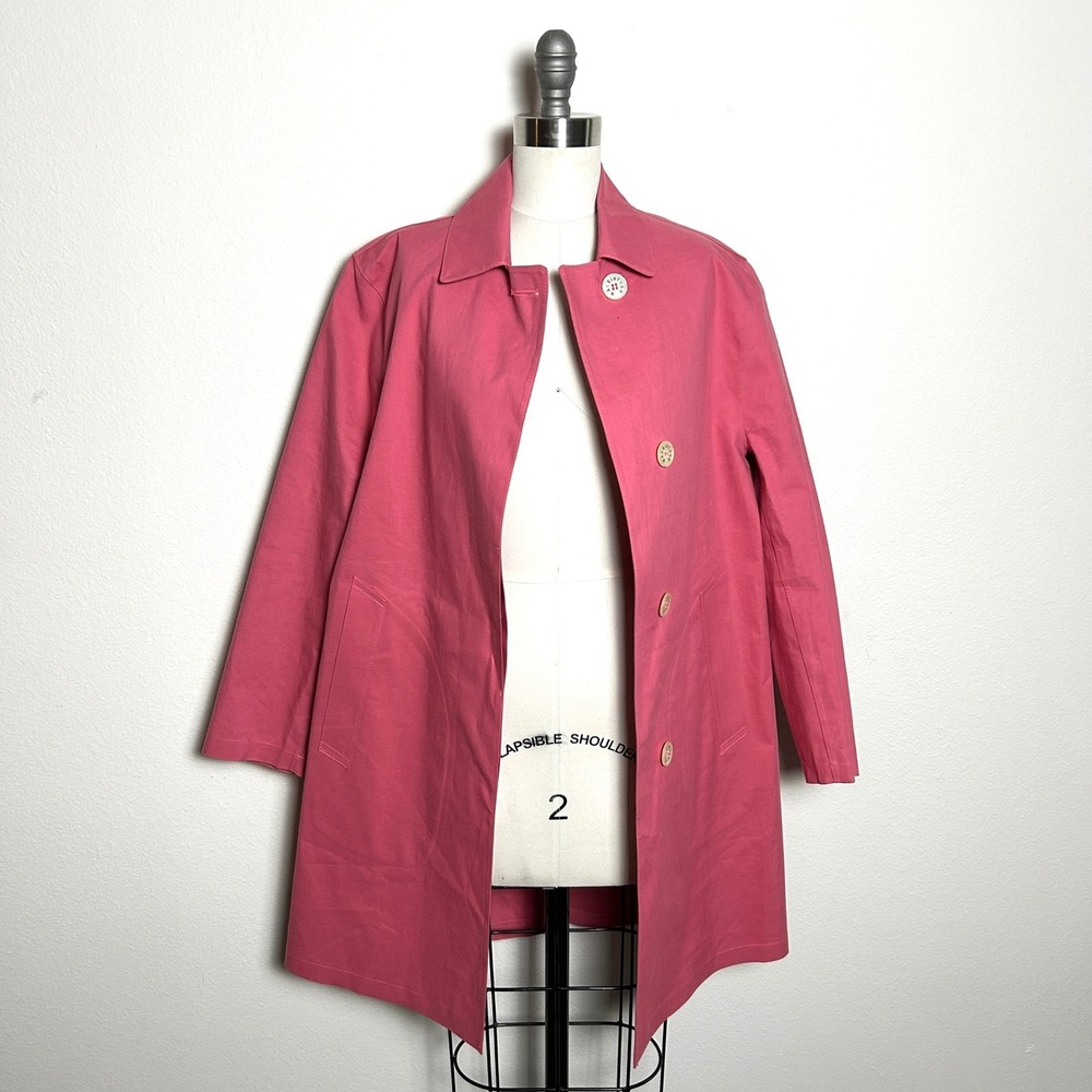 Mackintosh Pink Cotton Handmade Raincoat Trench Mac Jacket Women Small Vintage
